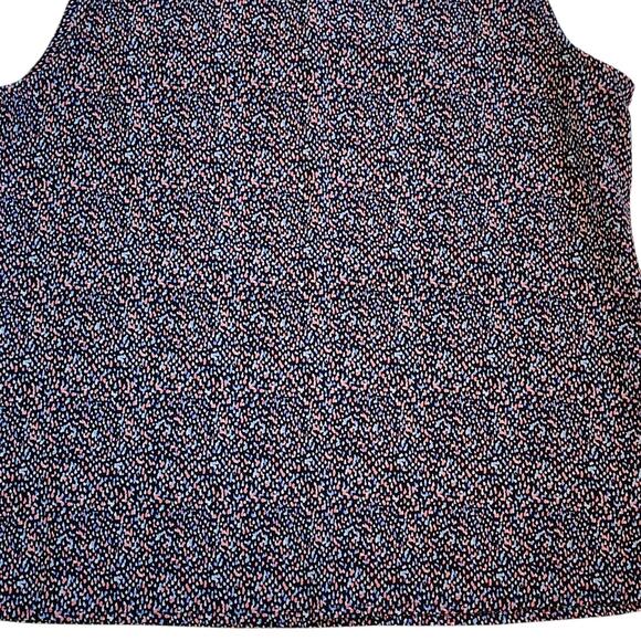 Notations Womens Pullover Career Top Size S Blue Pink Sleeveless Keyhole Blouse - Picture 7 of 11